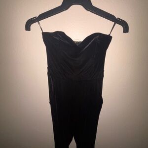 Express Black Strapless Jumpsuit
